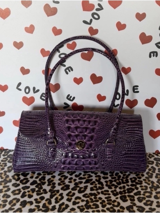 Brahmin Handbags - Brahmin Melbourne Collection Dayan Satchel Bag Heroic Purple Leather